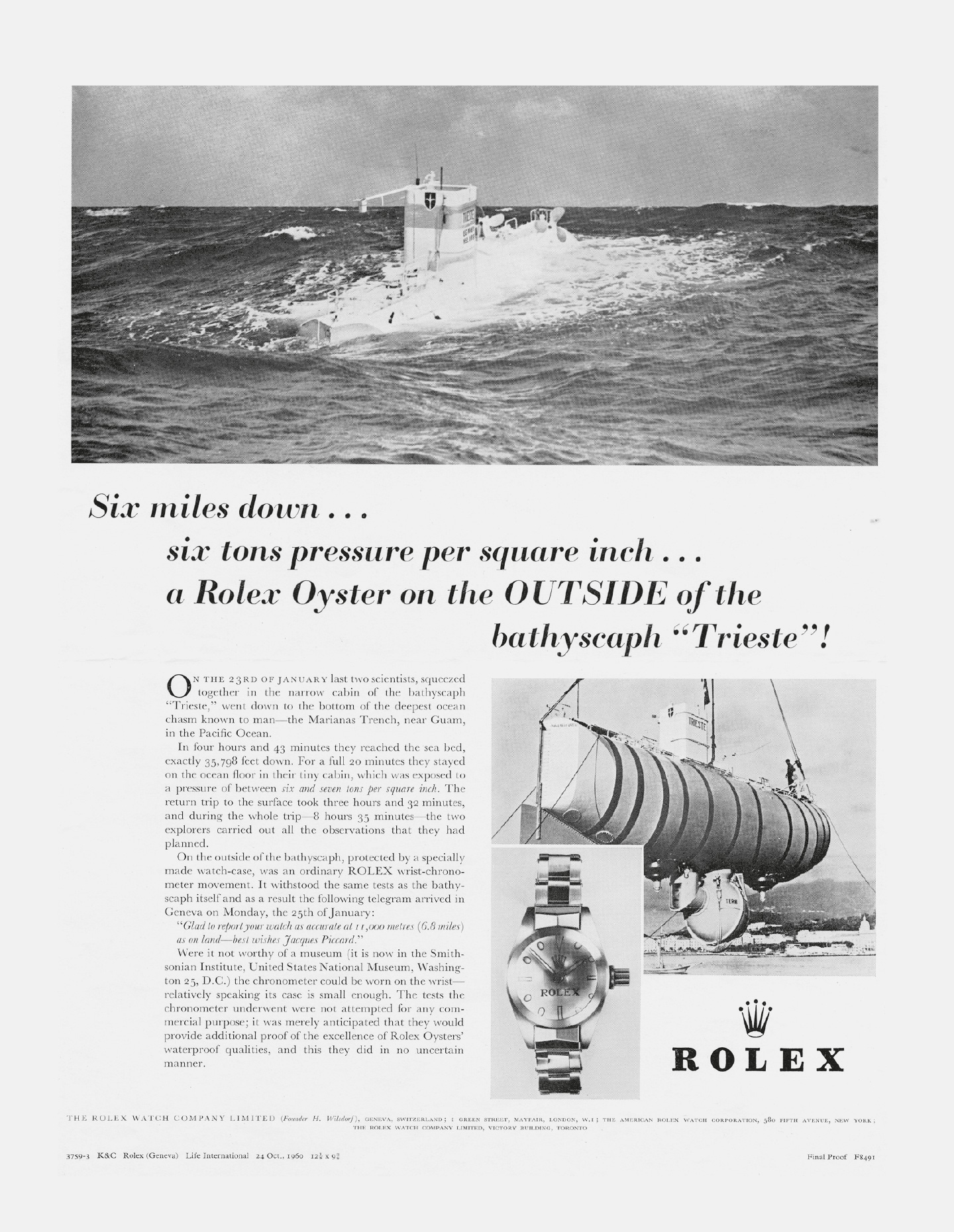 The Rolex Deep Sea Special Story of Piccard & Walsh. - Rolex